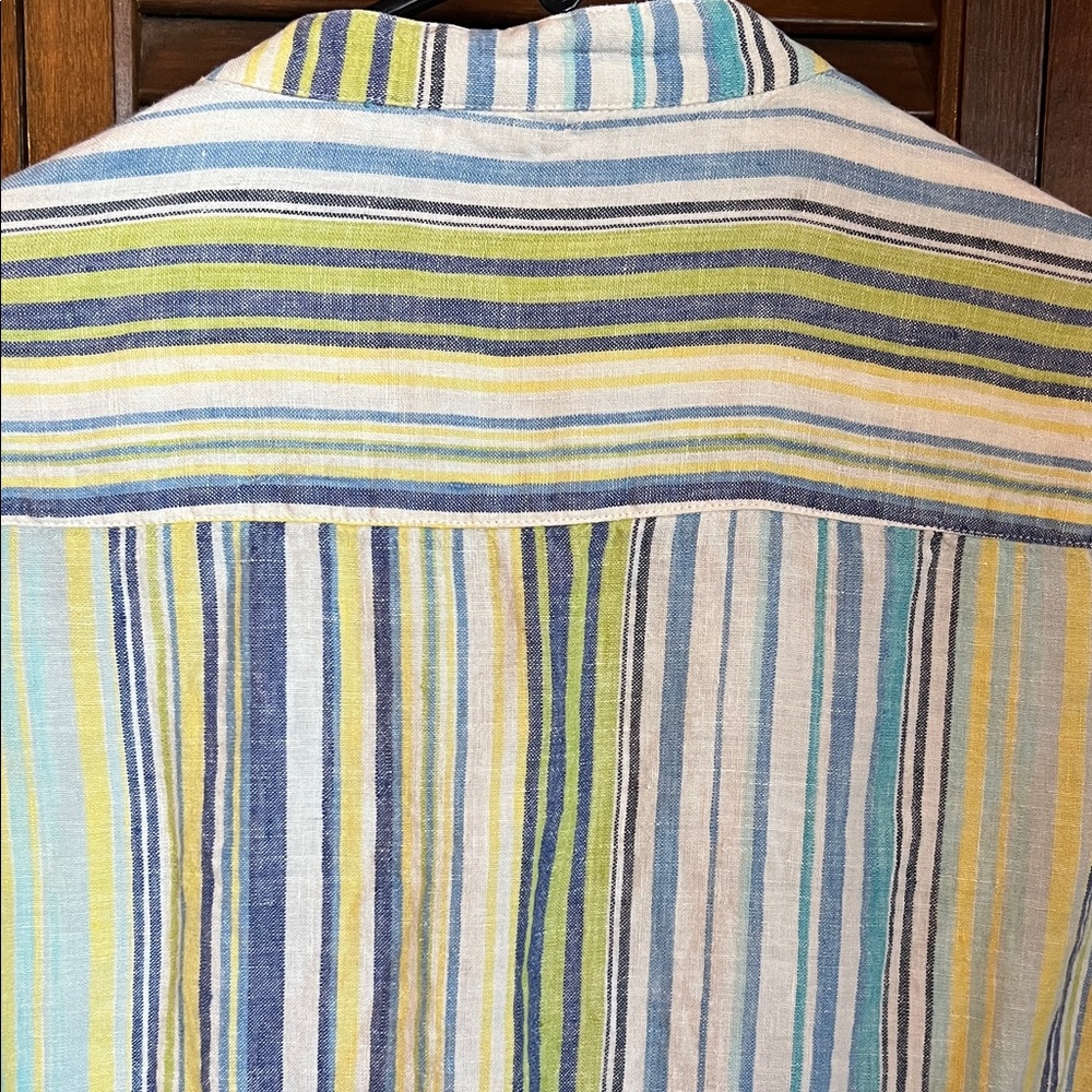 Chico's Multicolor Vertical Stripe Button Tunic - image 6